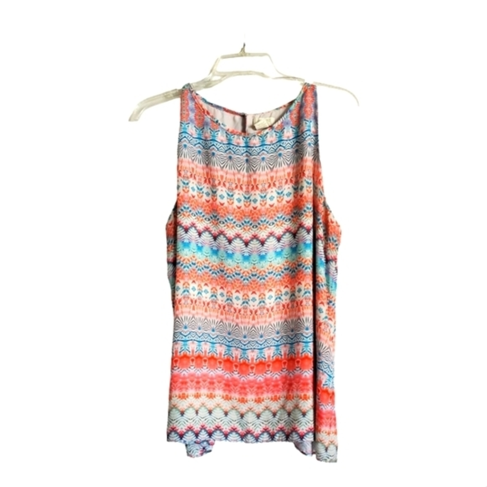 St. Tropez West colorful patterned blouse‎
